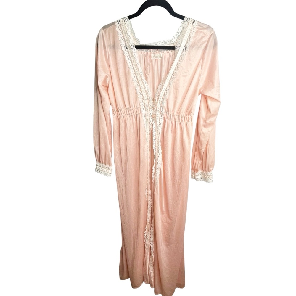 Vtg Erica Loren Nylon nightgown robe Small
